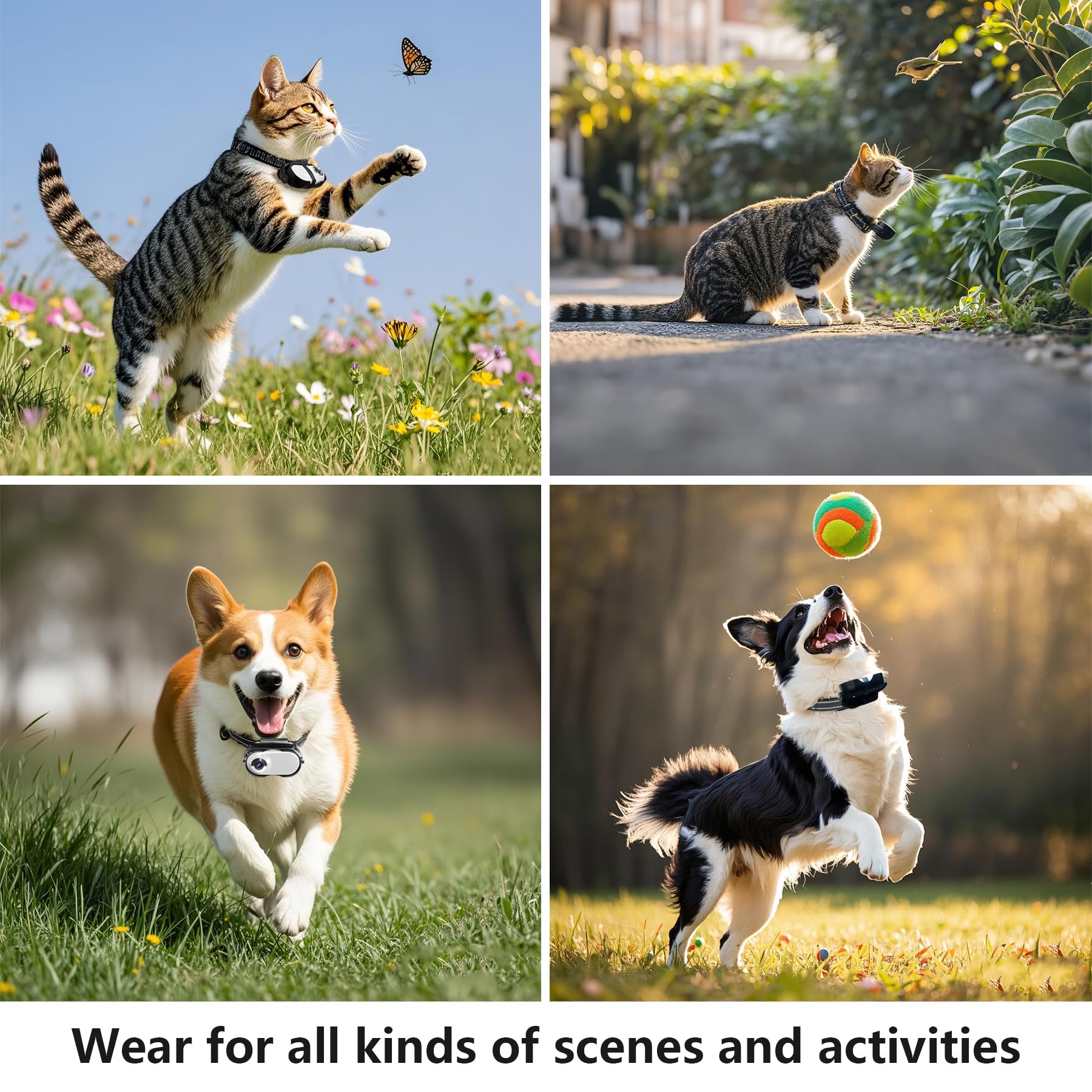 TEFIRE dog camera nylon collar bands ensure comfortable wear