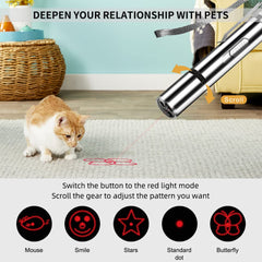 TEFIRE laser pointer recharge port close-up highlights USB-powered convenience for cats.