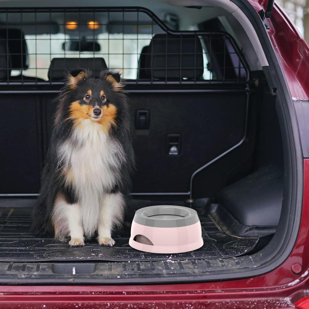Tekcoo blue portable pet bowl fits cup holders for on-the-go hydration.