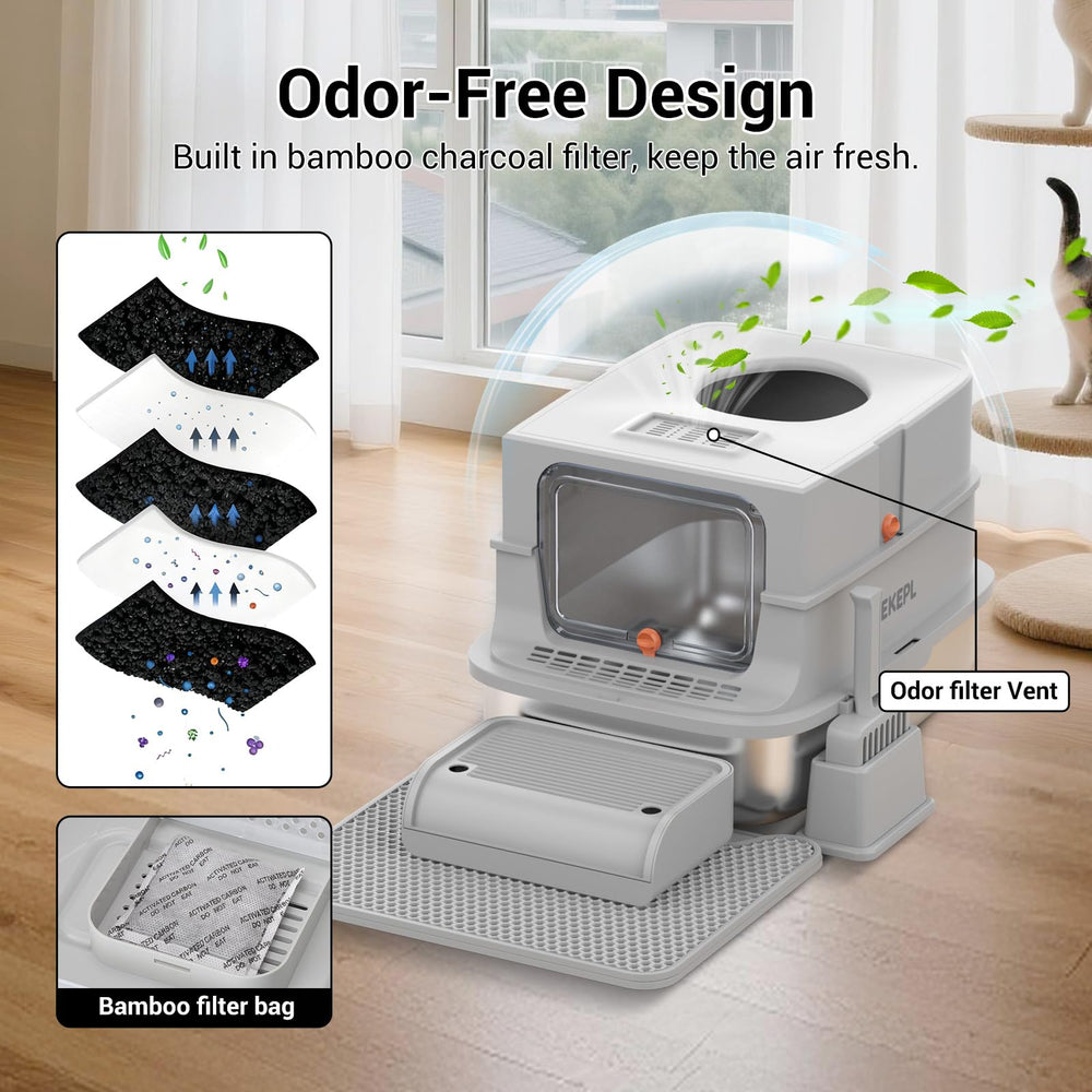 TEKEPL charcoal-filter odor-control feature demonstrates built-in air purification.