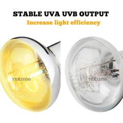 TEKIZOO 125W sun lamp-compact-design delivers efficient space-saving basking heat.