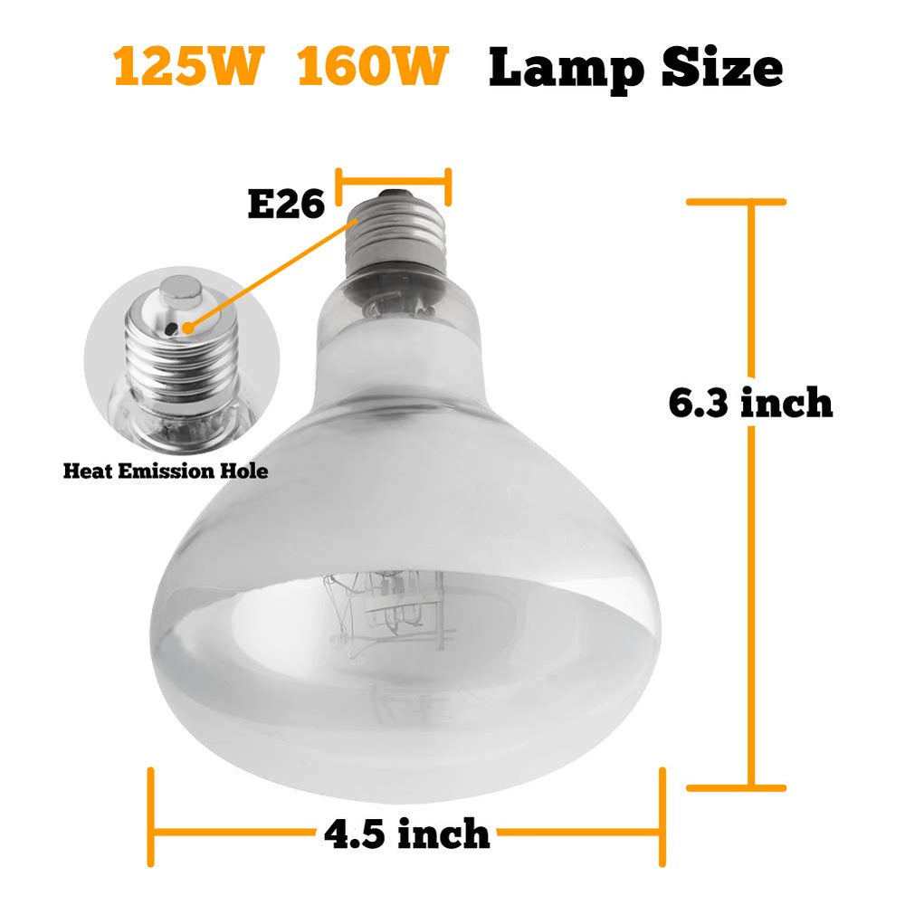 TEKIZOO 125W sun lamp-uvb-heat-emission provides essential UVA UVB for scaly pets.