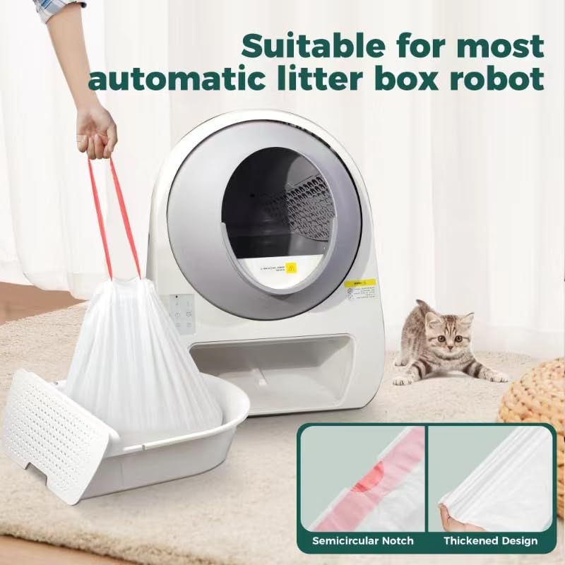 TELEGLO litter-robot-3-4 compatibility bag showing robot fit and cleaning convenience.