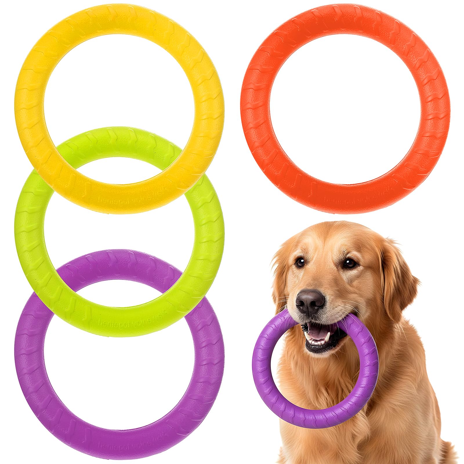 Telooco green dog ring toy promotes durable chewing and engaging play