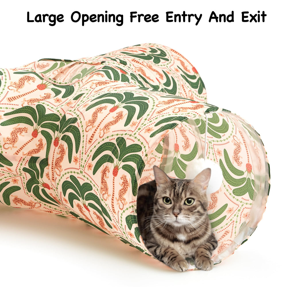 Tempcore cat tunnel dangling ball exit supports supervised play and exercise.