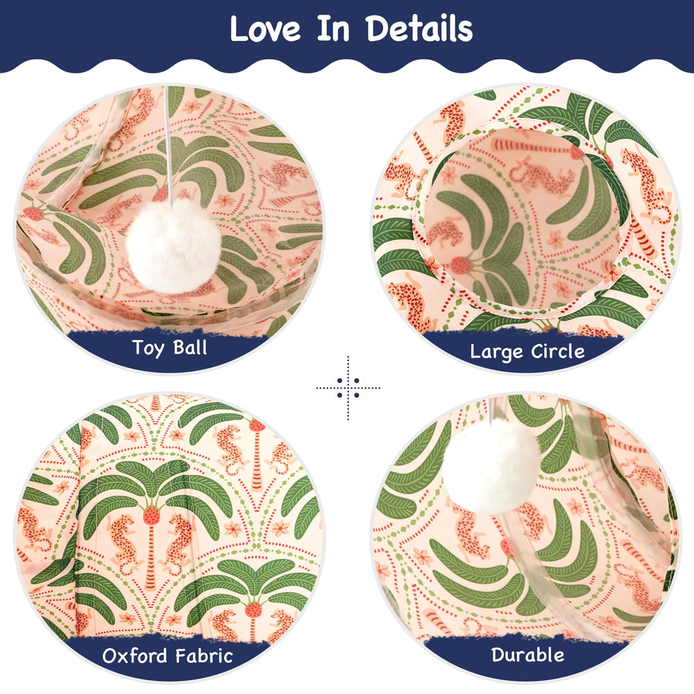 Tempcore cat tunnel folds flat for compact storage and easy travel.