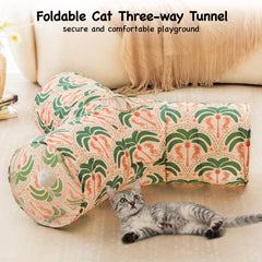 Tempcore cat tunnel with peek hole highlights interactive play for curious kittens.