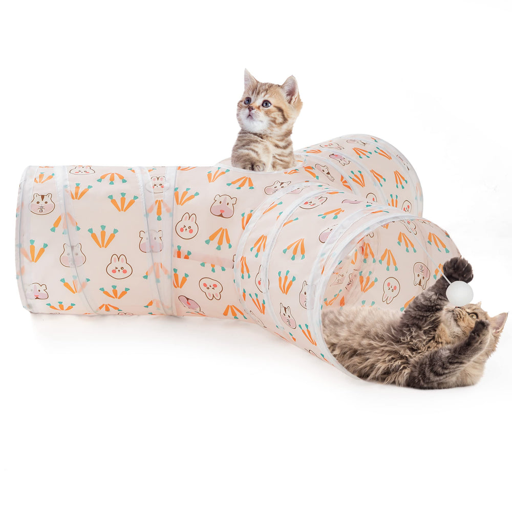 Tempcore cat tunnel peephole and ball toy adds interactive exploration and chasing fun.