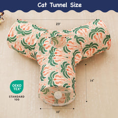 Tempcore cat tunnel sturdy tear-resistant fabric over steel frame for long-lasting fun.