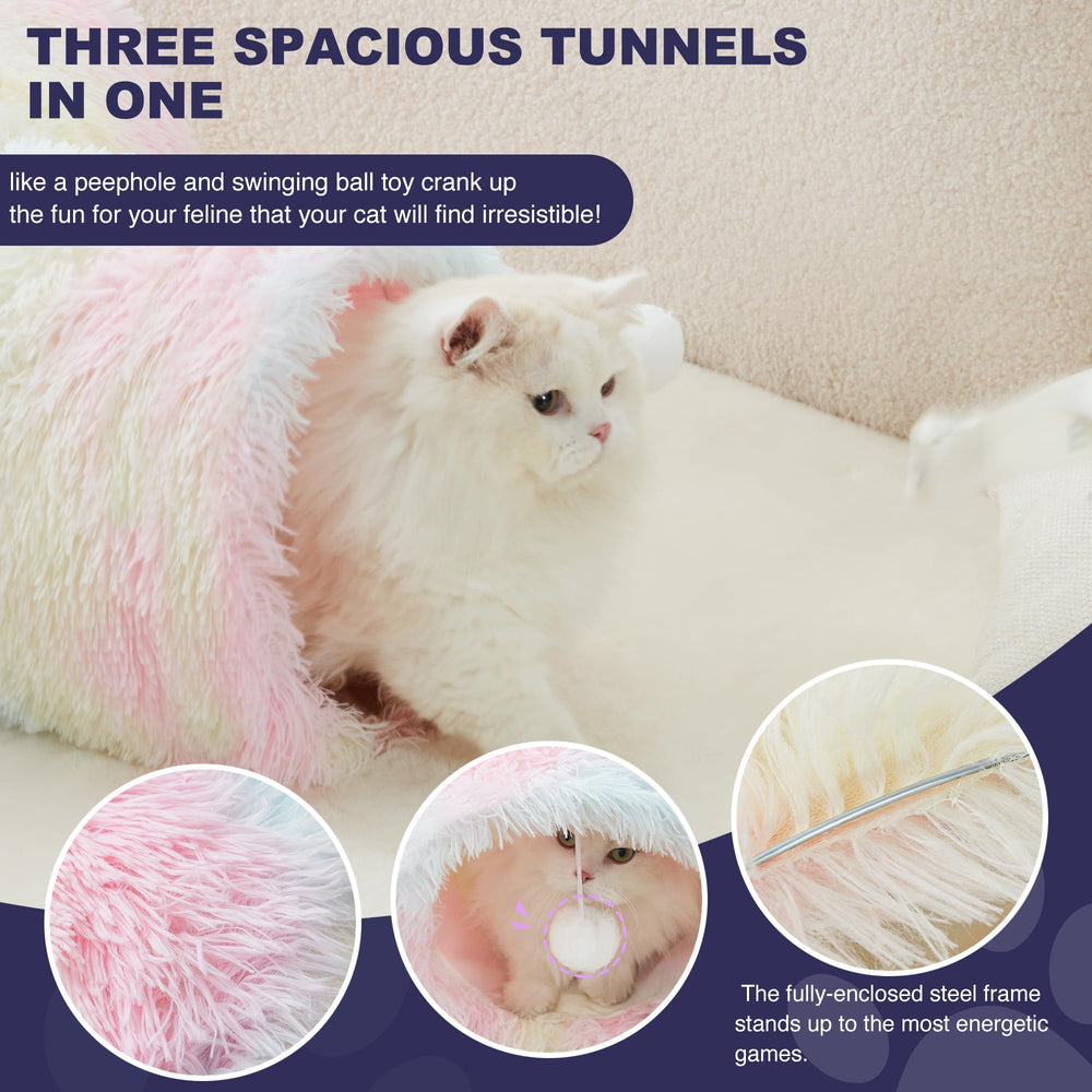 Tempcore cat tunnel features reinforced steel frame for lasting, energetic sessions.