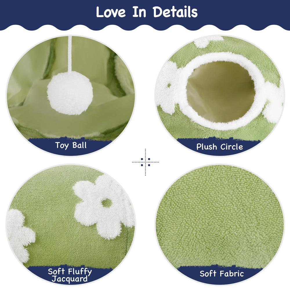 Tempcore Flannel Cat Tunnel safety features protect edges during play.