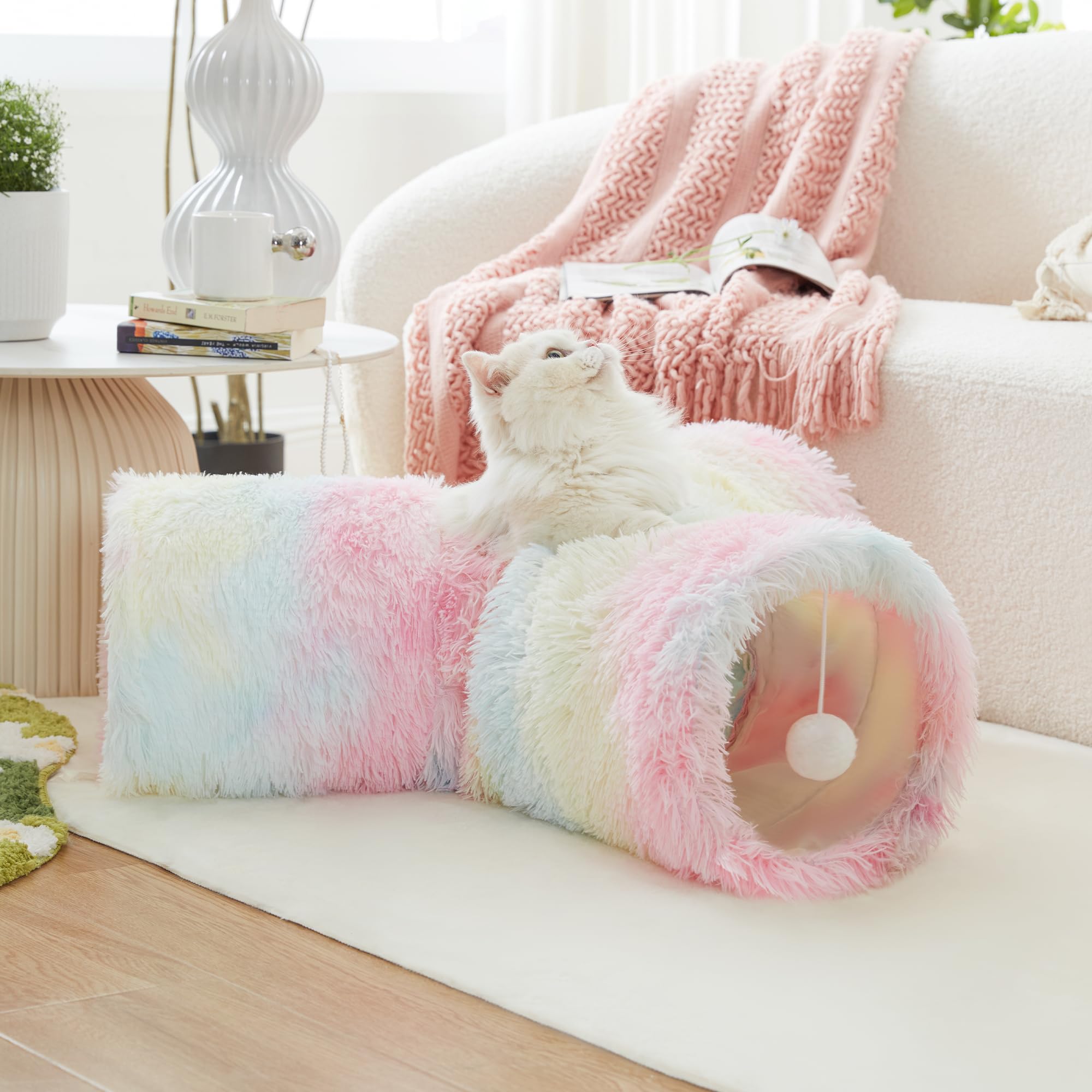 Tempcore plush tunnel adds cozy, decorative touch to your living space.
