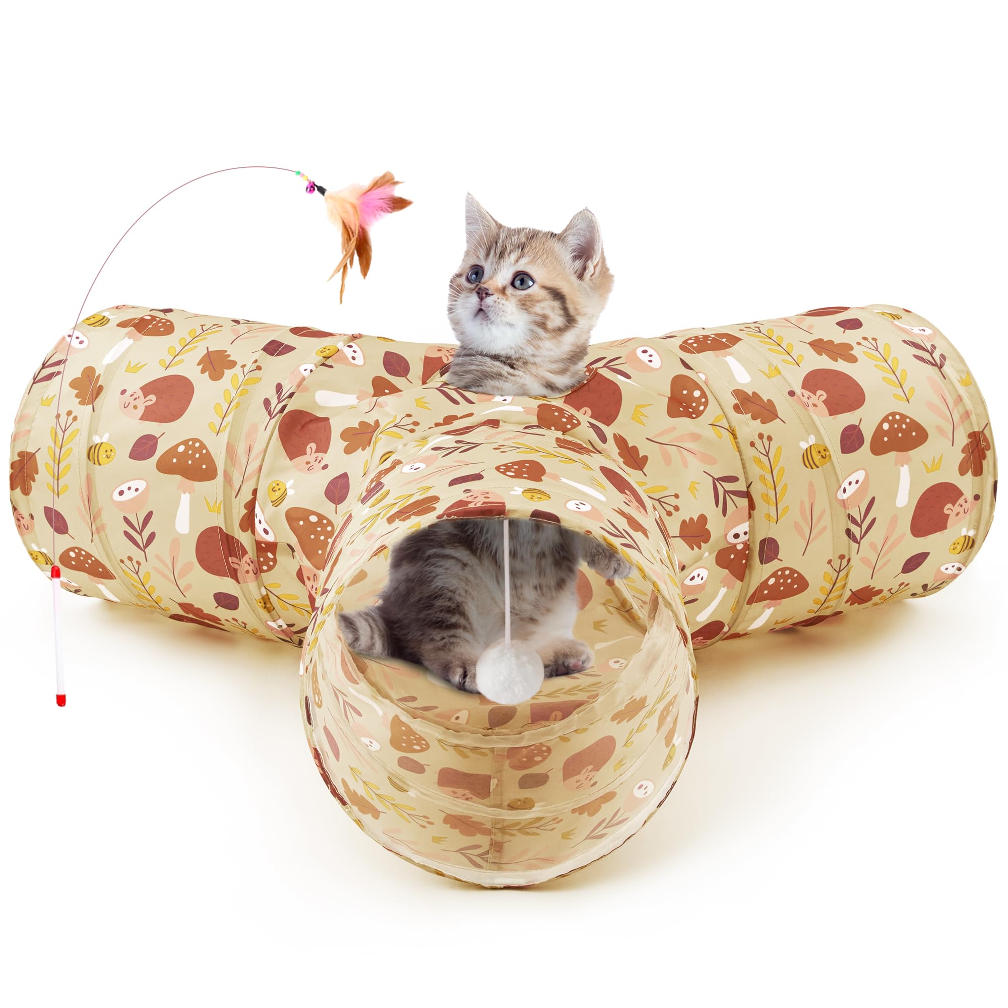 Tempcore tunel para gatos con tres vías para entretenimiento actvo.
