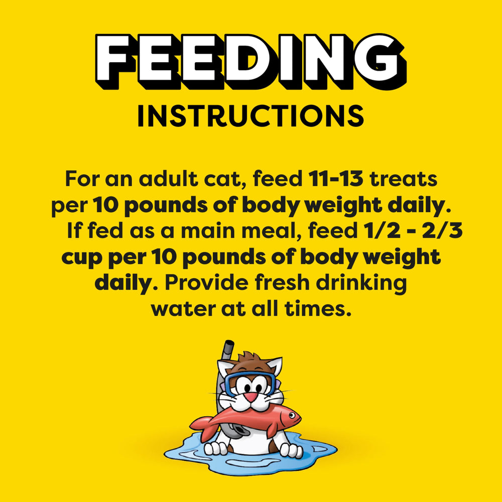 Temptations crunchy-outside-soft-inside-texture delights cats at snack time.