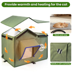TENDWARE cat house elevated base helps prevent moisture and keeps the floor dry.