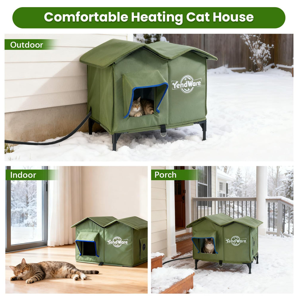 TENDWARE cat house waterproof-cord-outlet helps prevent water leakage from cords.