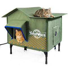 TENDWARE outdoor cat house warmth view shows a cozy interior for cold days.