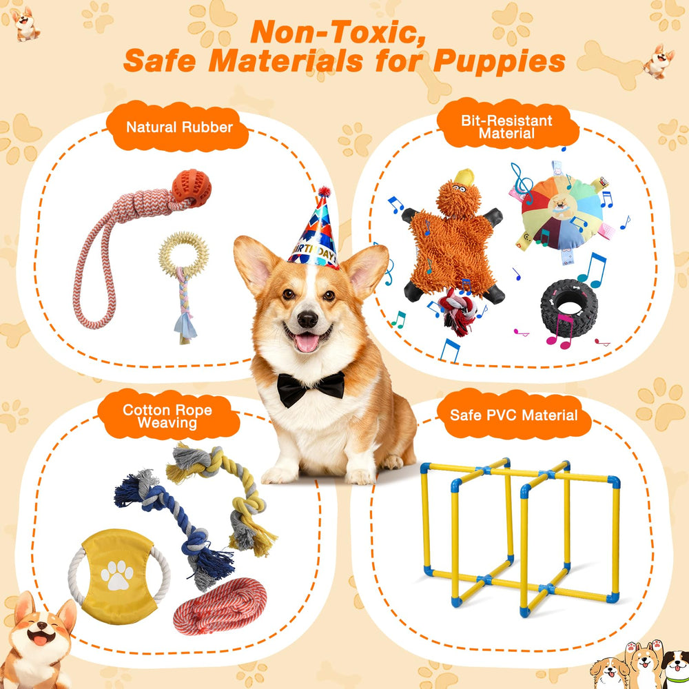 Tengantongda Puppy Play Gym easy assembly saves time before play sessions.