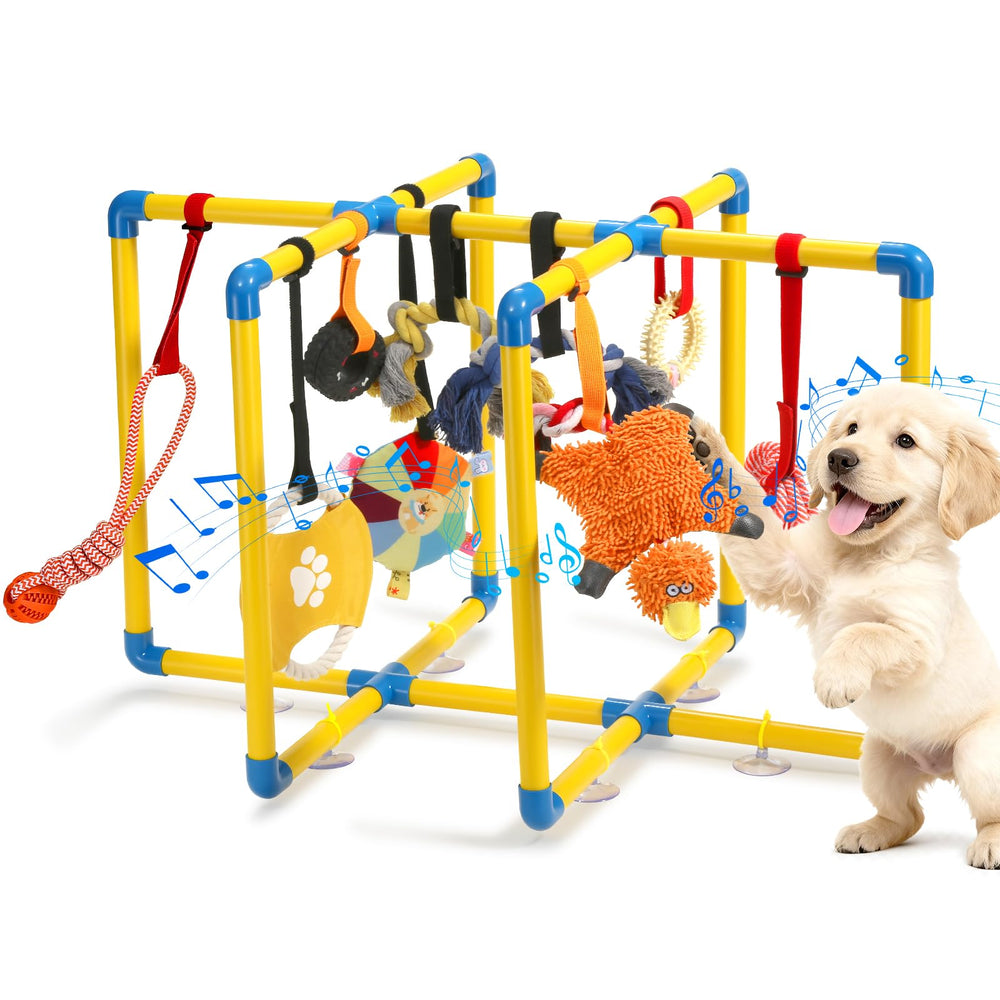 Tengantongda Puppy Play Gym suction cups keep setup secure during lively play.