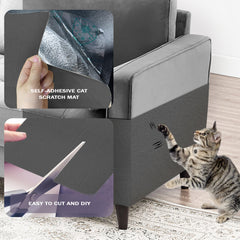 TENGYYY Cat Scratch Furniture Protector Mat with tape for added edge protection against claws.