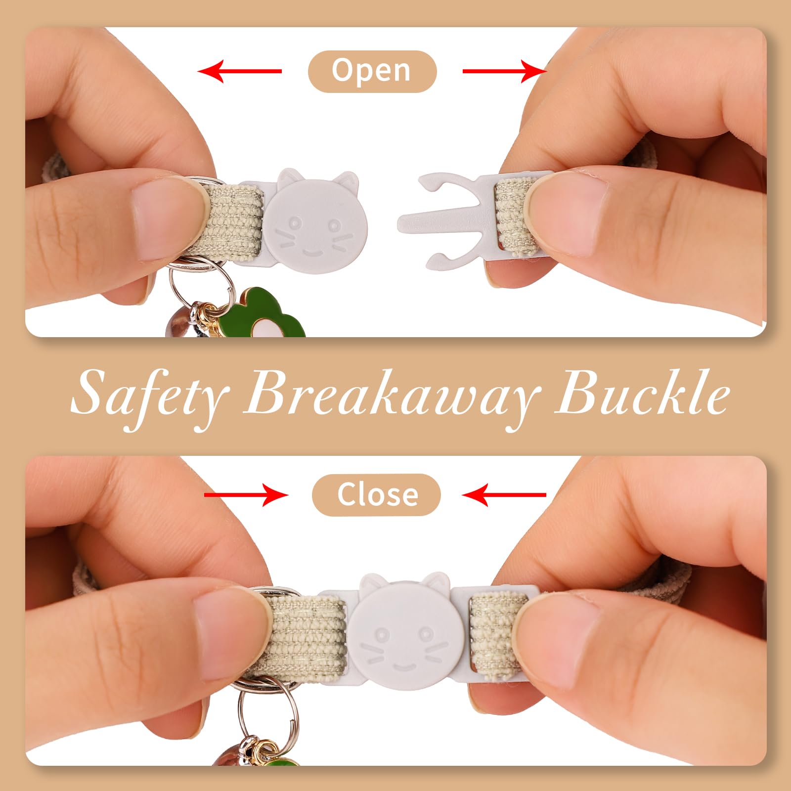 TENICER washable cat collar illustrates easy cleaning and durable fabric.