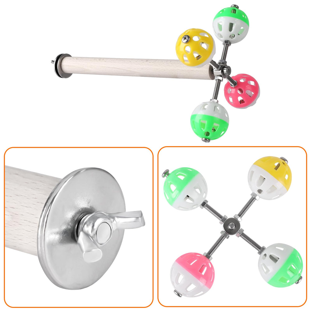 Teniinet perch secured to cage with washers and screws