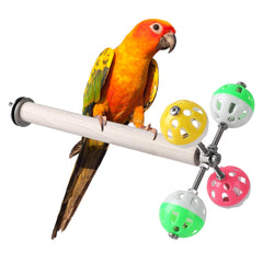 Teniinet stand perch toy with rotating balls for engaging bird play