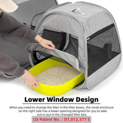 Tenrai foldable pet enclosure for easy transportation and storage.