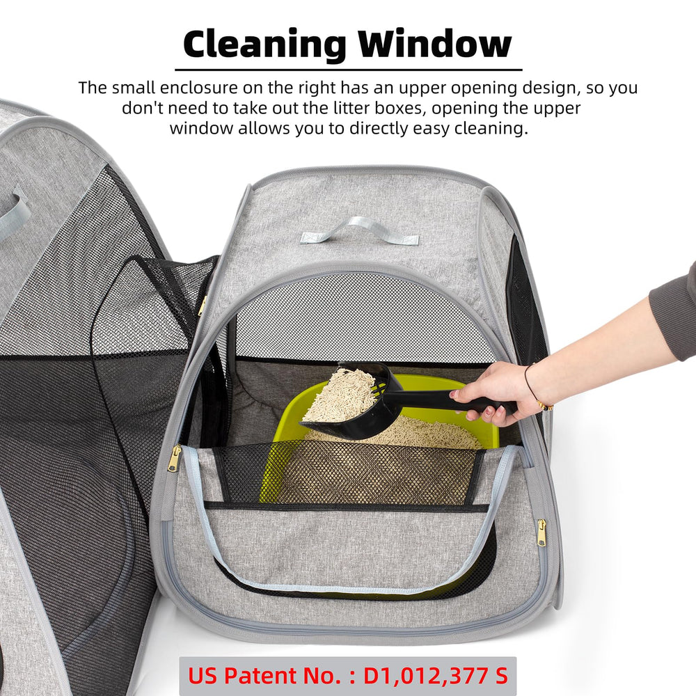 Tenrai lightweight travel playpen offers portable pet space anywhere.