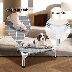 Cama para perros elevada TensorSine, uso interior y exterior, versatilidad para mascotas.