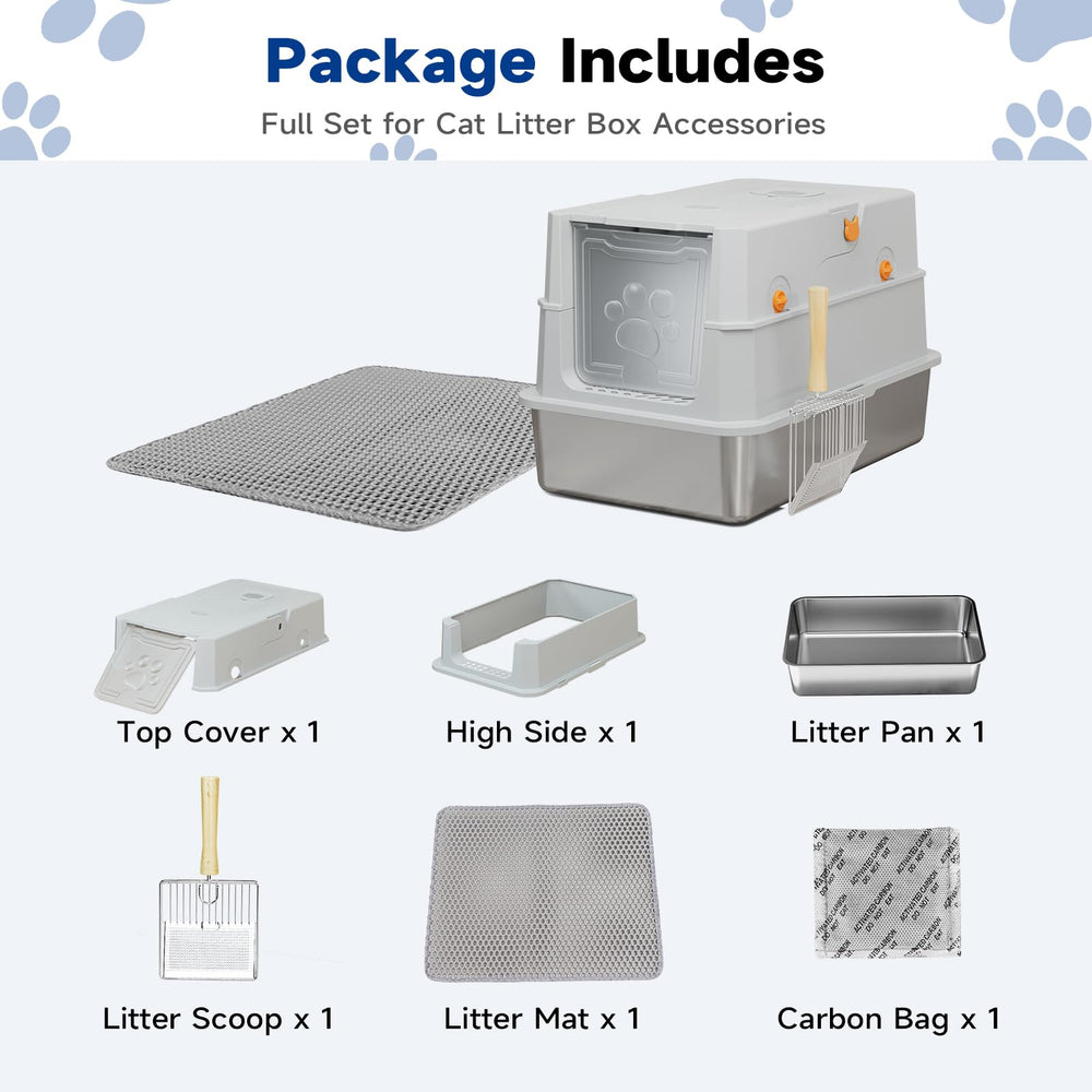 Tentizon includes metal scoop for quick clump removal and tidy cleanup.