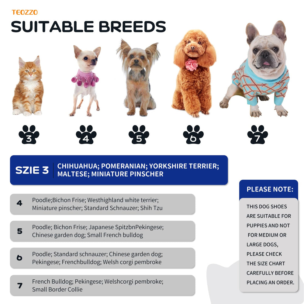 TEOZZO dog boots with reflective straps for safer night walks