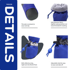 TEOZZO dog boots soft fleece interior for warmth and comfort