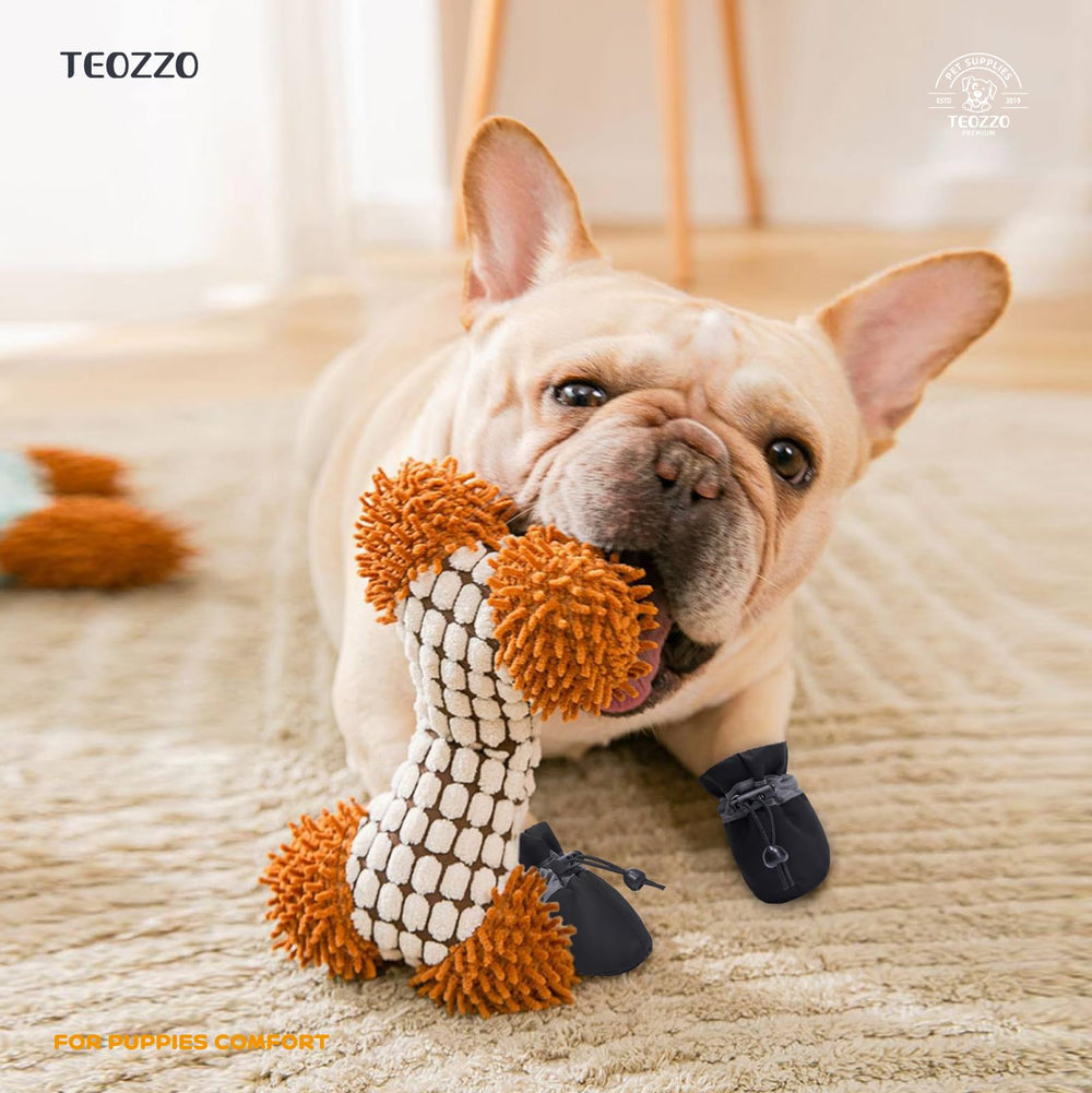 TEOZZO dog shoes with soft fleece lining for cozy, dry paws.