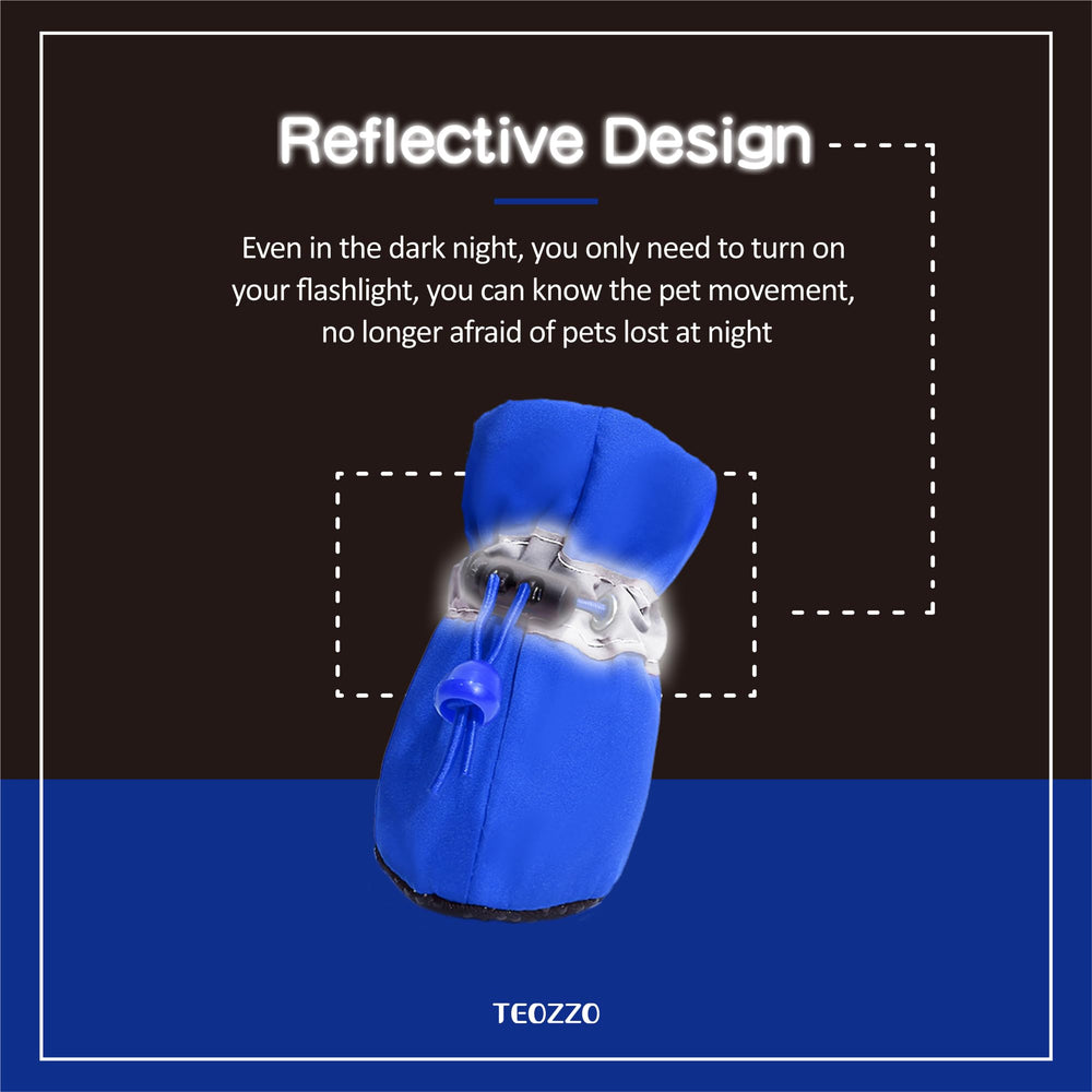 TEOZZO paw protector boots shielding paws during outdoor walking