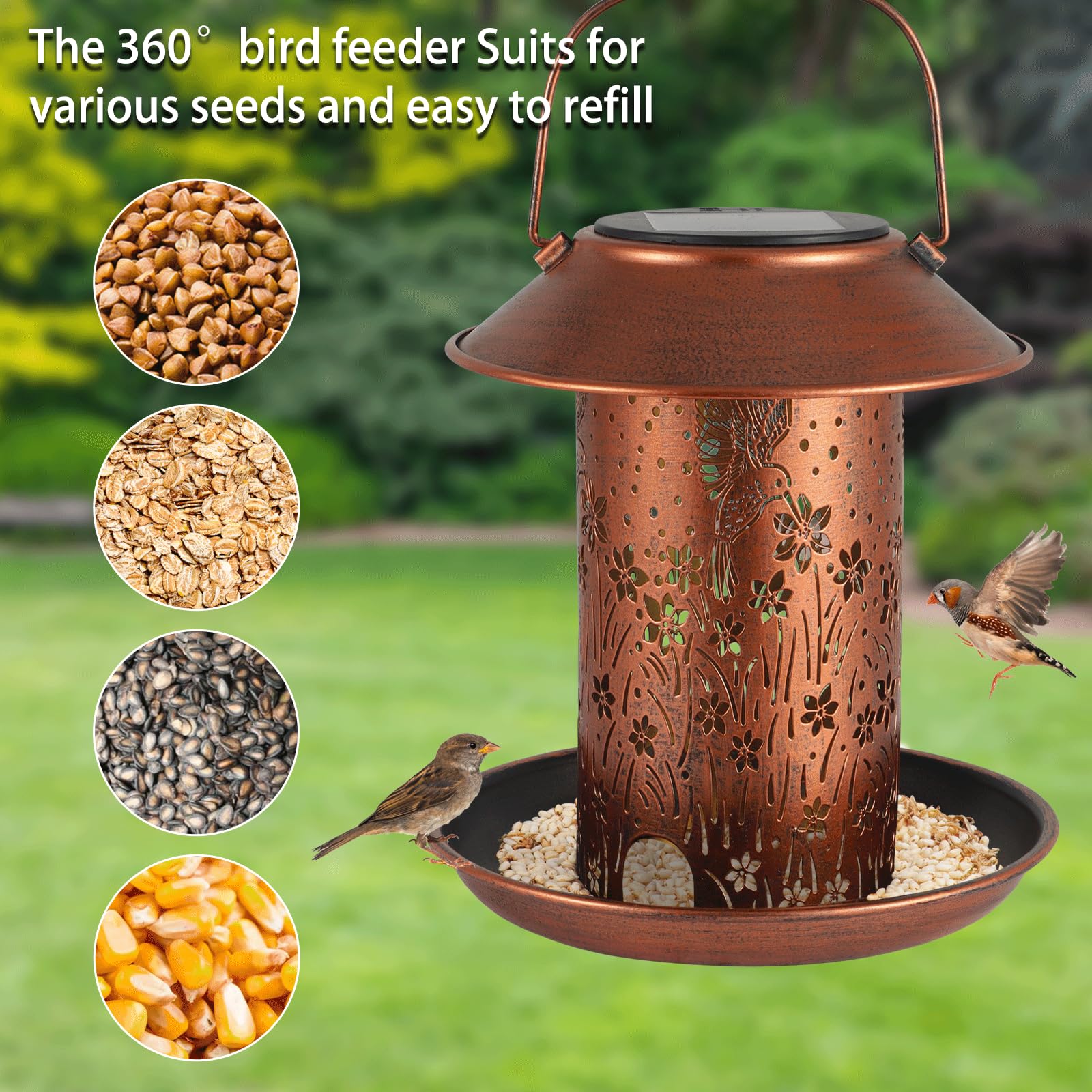 Tepaken metal-construction stands up to weather for lasting outdoor decor.
