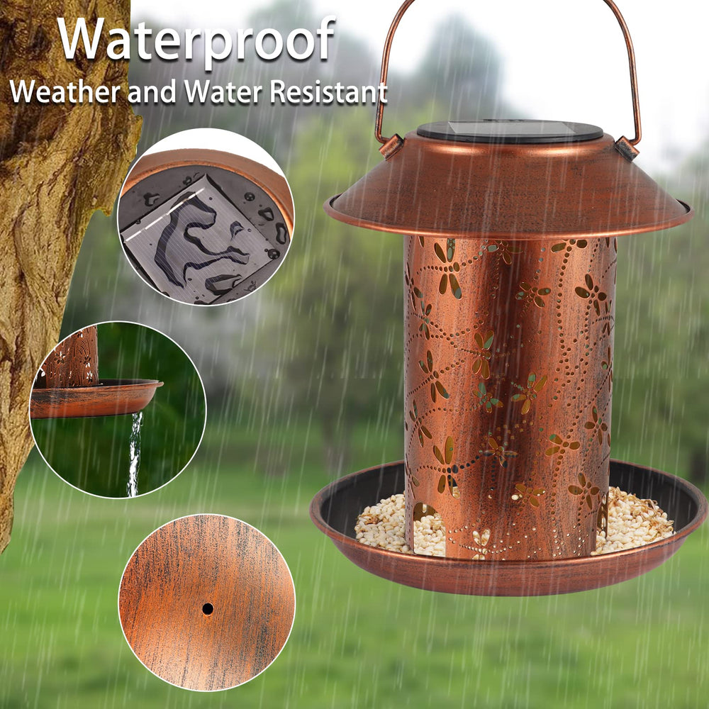 Tepaken copper-tone lantern decor brightens patios and porches.