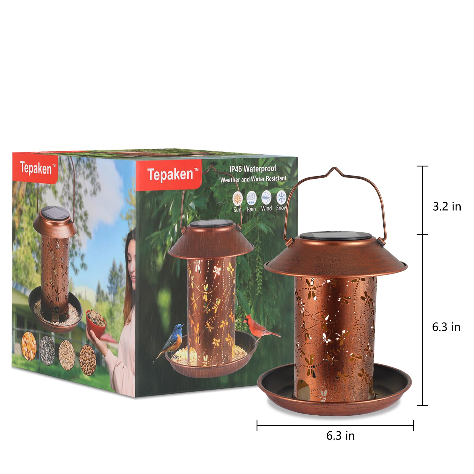 Tepaken garden path lighting with bird-friendly design.