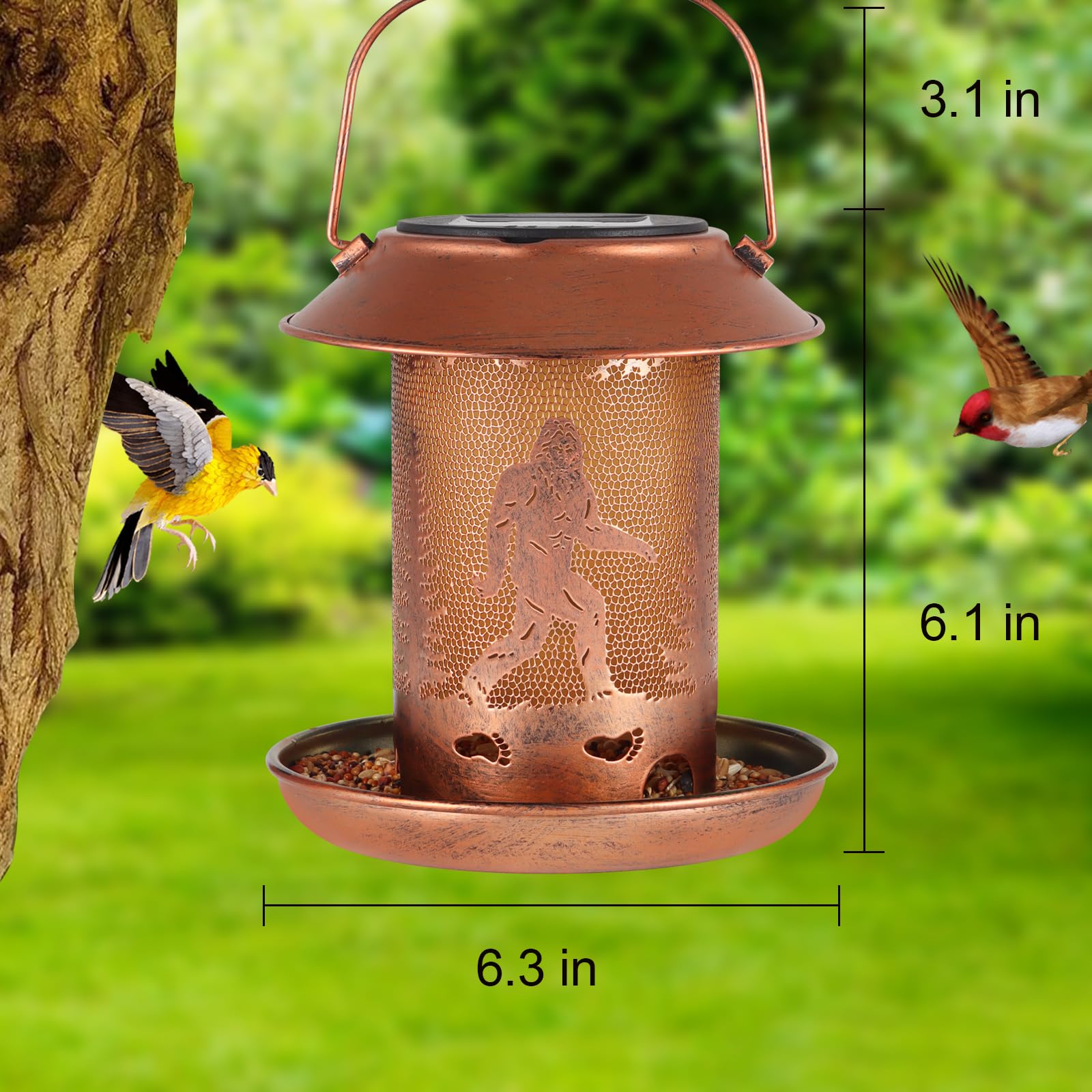 Tepaken outdoor bird feeder tree or ground decoration adds whimsy to yard.