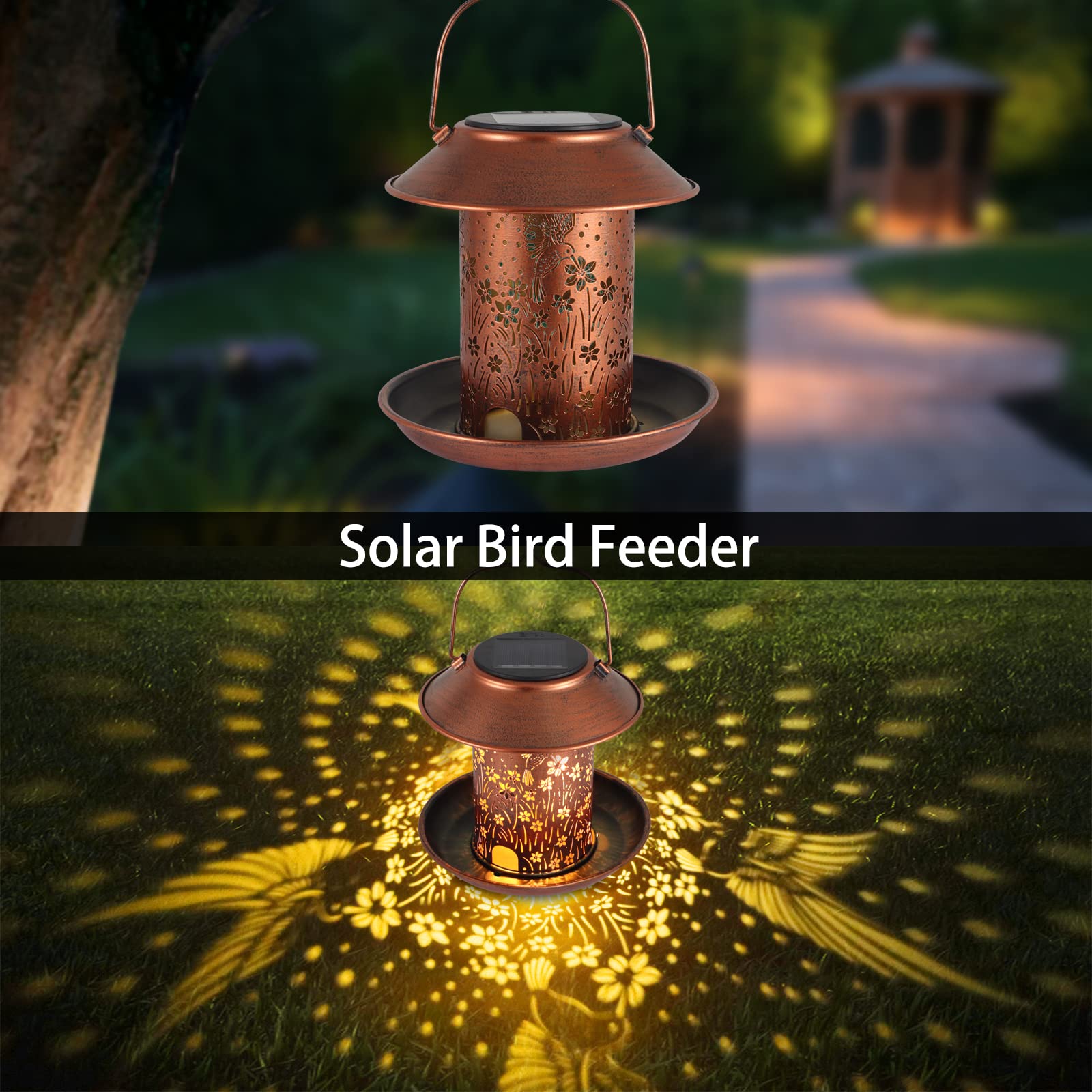 Tepaken solar bird feeder water cups attract diverse birds with seed variety.