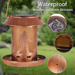 Tepaken waterproof metal feeder with rust-resistant coating endures rain and sun.