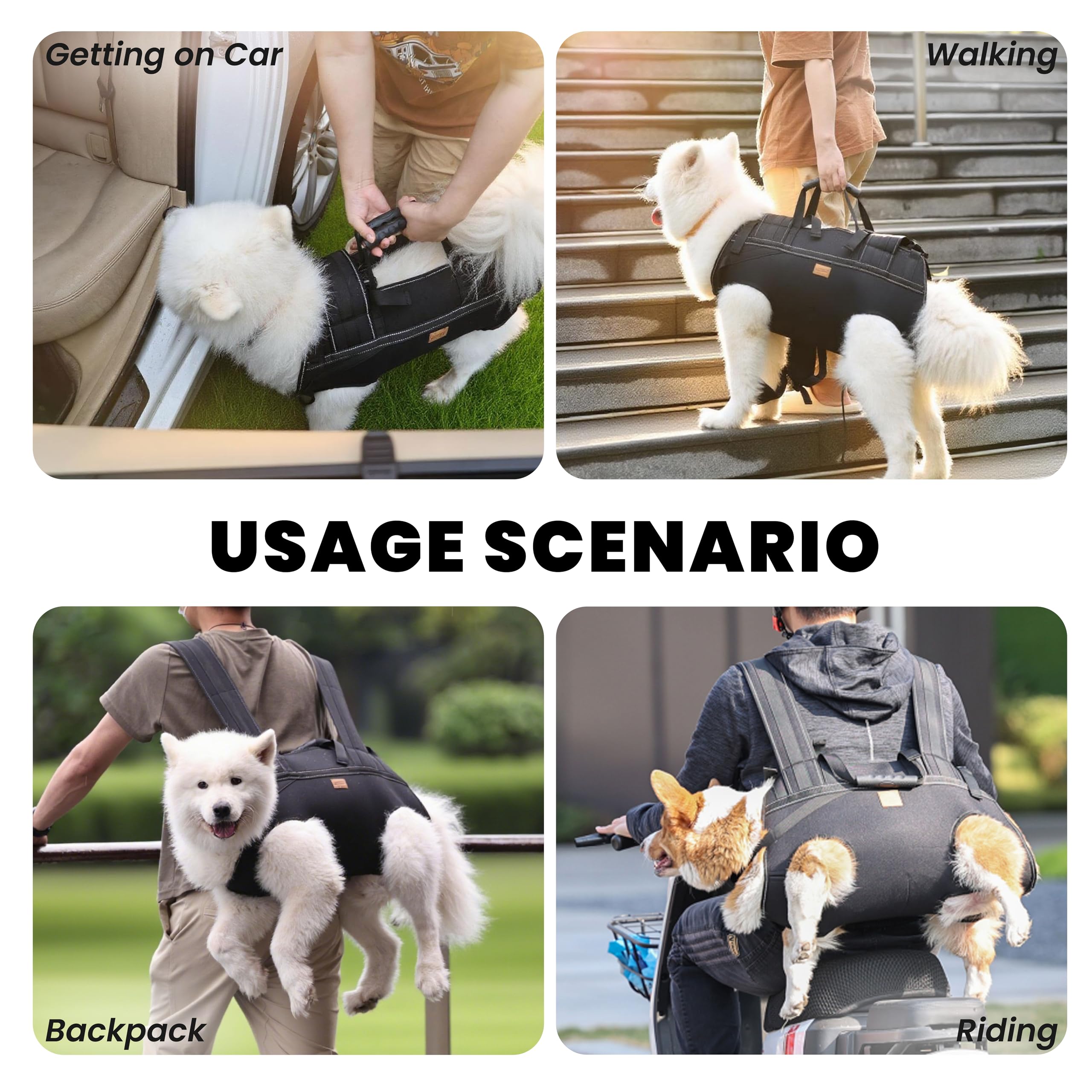 Terapaton Dog Lift Harness Oxford Fabric image breathable material for daily use