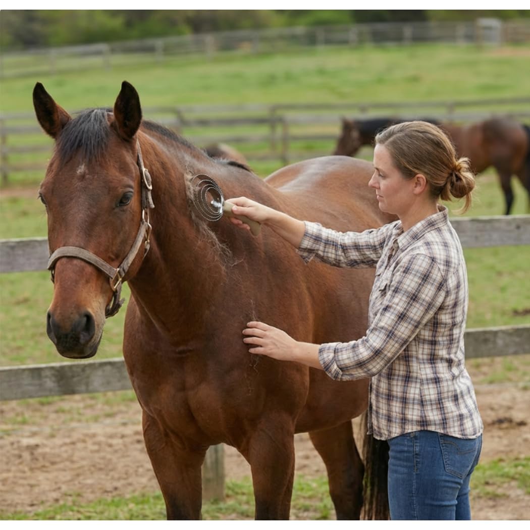 TERPUP horse grooming kit grooming sponge lifts grime while staying soft on sensitive areas