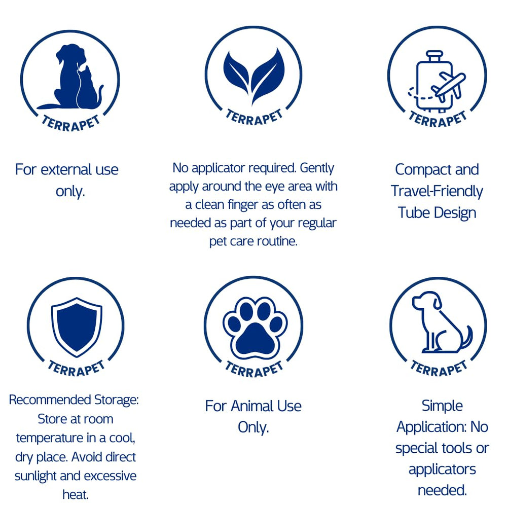 TerraPet dog eye area care close up highlights gentle care around eyes