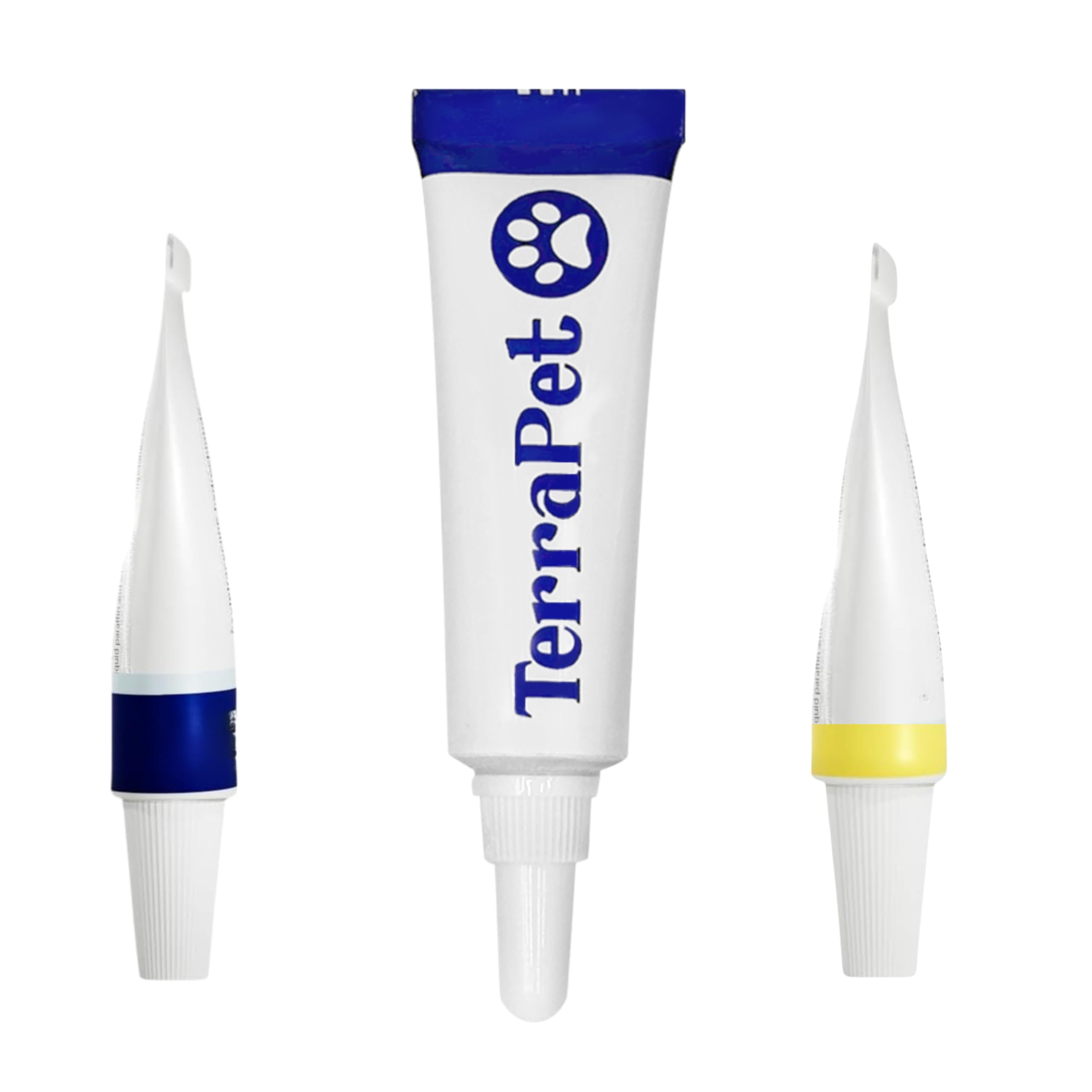 TerraPet Eye Cream packaging displays simple usage instructions for pet care