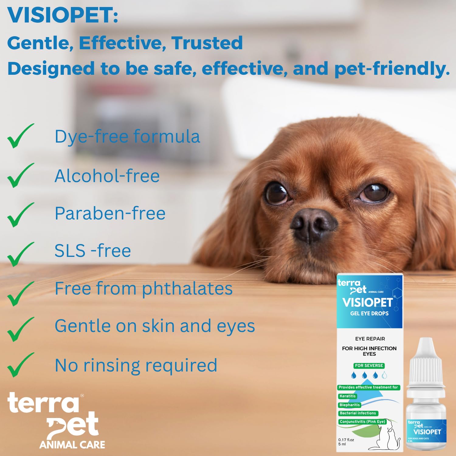 TERRAPET Visiopet precision-nozzle enables gentle, safe application for pets.