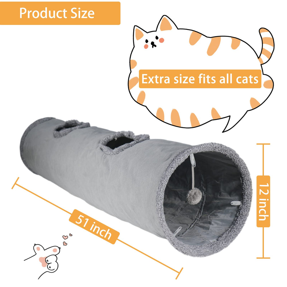 Terunat cat tunnel crinkling interior sound attracts exploration.