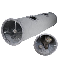 Terunat cat tunnel grey suede exterior designed for indoor play and exploration.