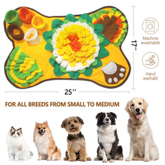 Tesitehi Snuffle Mat anti-slip base keeps mat steady for focused sniffing