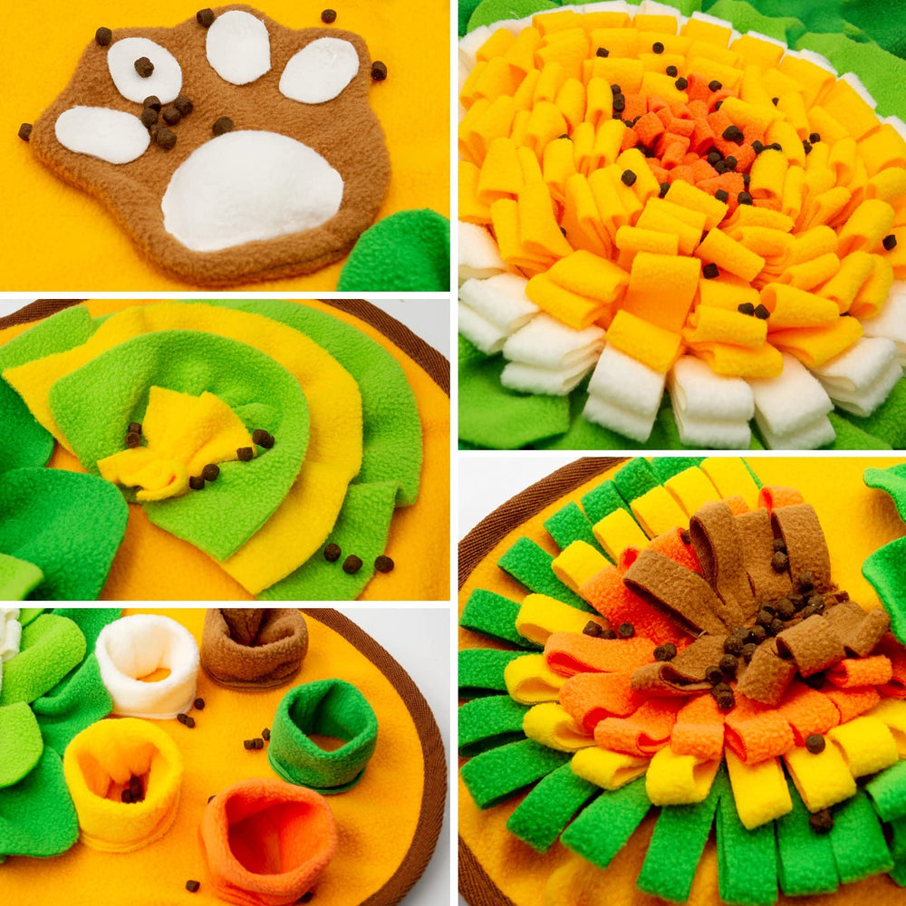 Tesitehi Snuffle Mat measures 25x17 inches for small and medium dogs